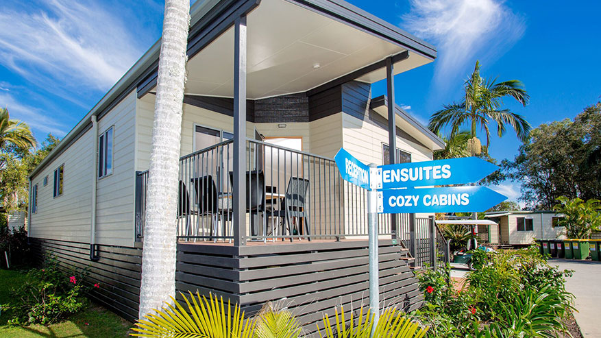 Big4 Holiday park cabins closest to surfers paradise.